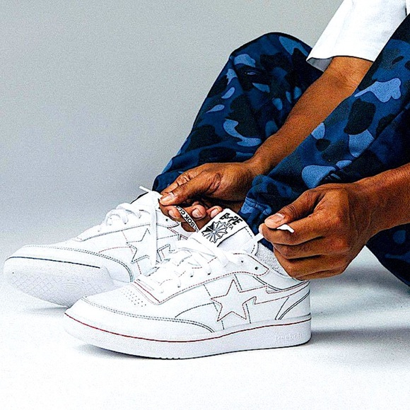 Bape A Bathing Ape Reebok Club C 85 Sneakers Rare OG Collaboration - Picture 1 of 13